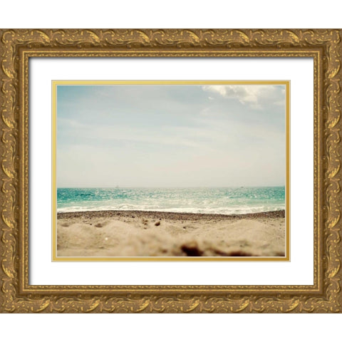 British Coast Gold Ornate Wood Framed Art Print with Double Matting by Gardner, Sarah