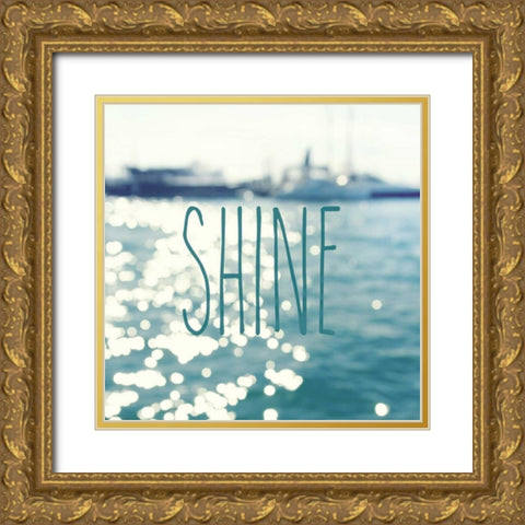Shine In The Ocean Gold Ornate Wood Framed Art Print with Double Matting by Gardner, Sarah