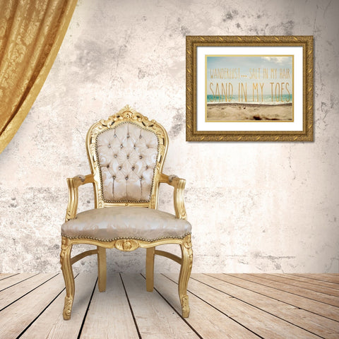 Wanderlust Salt Gold Ornate Wood Framed Art Print with Double Matting by Gardner, Sarah