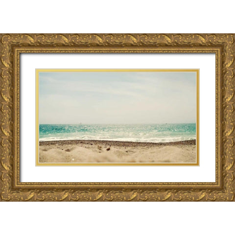 British Coast Gold Ornate Wood Framed Art Print with Double Matting by Gardner, Sarah
