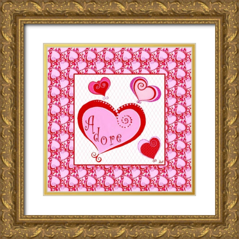 Art for the Heart I Gold Ornate Wood Framed Art Print with Double Matting by Metz, Andi