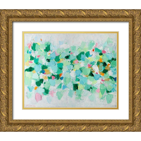 Pebbles Gold Ornate Wood Framed Art Print with Double Matting by Coolick, Ann Marie