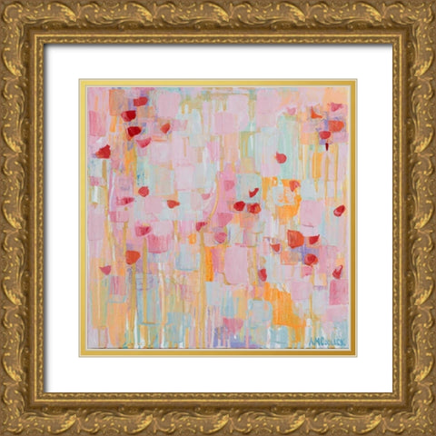 Flutter Kisses I Gold Ornate Wood Framed Art Print with Double Matting by Coolick, Ann Marie