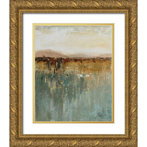 Antique Contemporary I Gold Ornate Wood Framed Art Print with Double Matting by Pinto, Patricia