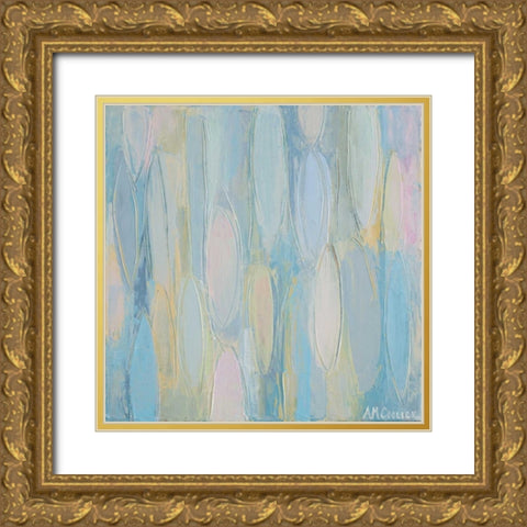Drops Of Neutrality Gold Ornate Wood Framed Art Print with Double Matting by Coolick, Ann Marie