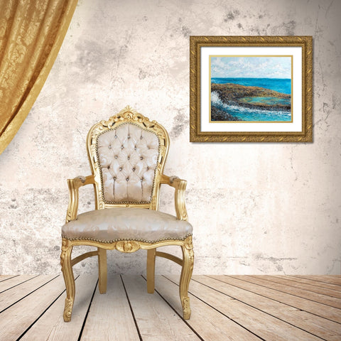 Conchi Pool Gold Ornate Wood Framed Art Print with Double Matting by Coolick, Ann Marie