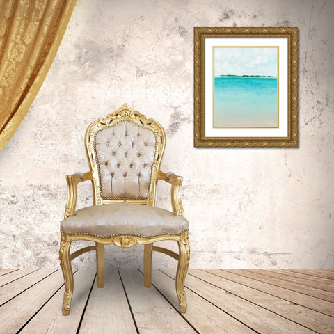 Baby Beach Gold Ornate Wood Framed Art Print with Double Matting by Coolick, Ann Marie