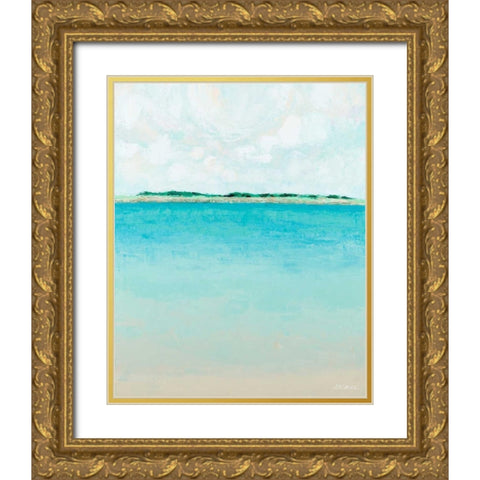 Baby Beach Gold Ornate Wood Framed Art Print with Double Matting by Coolick, Ann Marie