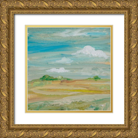 My Land III Gold Ornate Wood Framed Art Print with Double Matting by Maria, Robin