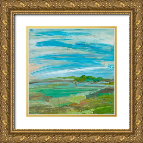My Land I Gold Ornate Wood Framed Art Print with Double Matting by Maria, Robin