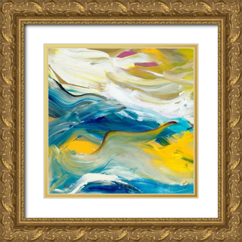Color of Cadence Square I Gold Ornate Wood Framed Art Print with Double Matting by Loreth, Lanie