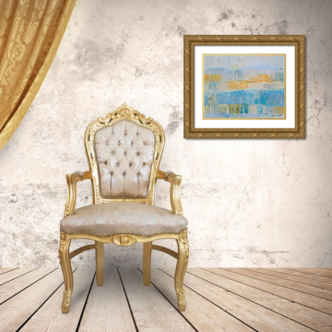 Beachside Gold Ornate Wood Framed Art Print with Double Matting by Loreth, Lanie