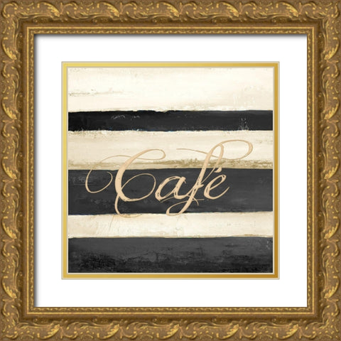 Cafe Gold Ornate Wood Framed Art Print with Double Matting by Pinto, Patricia