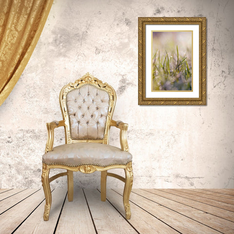 Soft Morning Dew I Gold Ornate Wood Framed Art Print with Double Matting by Gardner, Sarah