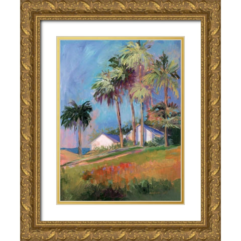 By the Ocean Gold Ornate Wood Framed Art Print with Double Matting by Slivka, Jane