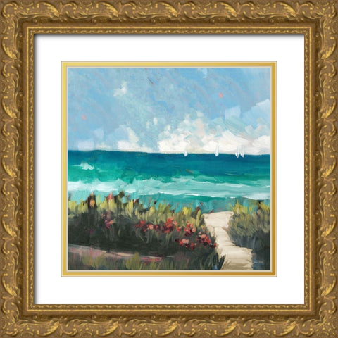 Oceanside II Gold Ornate Wood Framed Art Print with Double Matting by Slivka, Jane