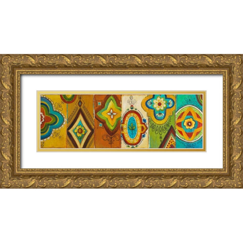 Quatrefoil Design Gold Ornate Wood Framed Art Print with Double Matting by Pinto, Patricia
