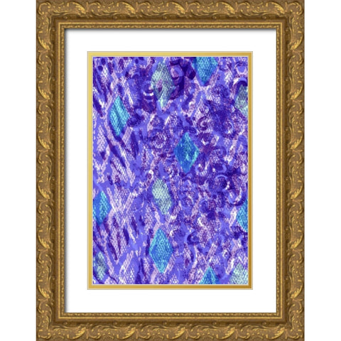 Snake Skin II Gold Ornate Wood Framed Art Print with Double Matting by Biscardi, Nicholas