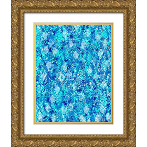 Snake Skin IV Gold Ornate Wood Framed Art Print with Double Matting by Biscardi, Nicholas