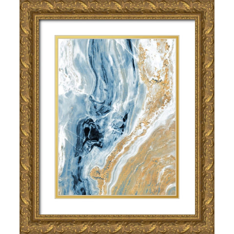 Blue Quartz Top Gold Ornate Wood Framed Art Print with Double Matting by Bryant, Susan