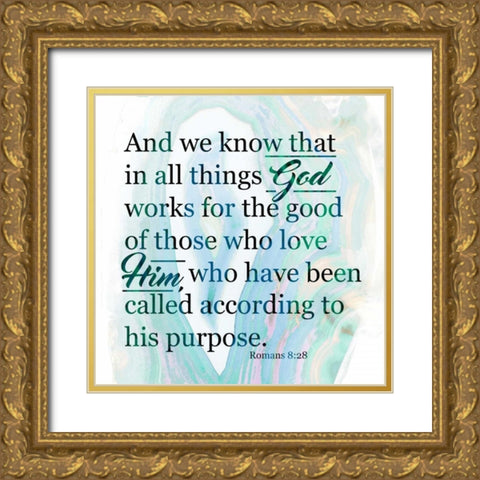 All Things God Gold Ornate Wood Framed Art Print with Double Matting by Bryant, Susan