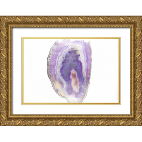 Purple Watercolor Agate I Gold Ornate Wood Framed Art Print with Double Matting by Bryant, Susan