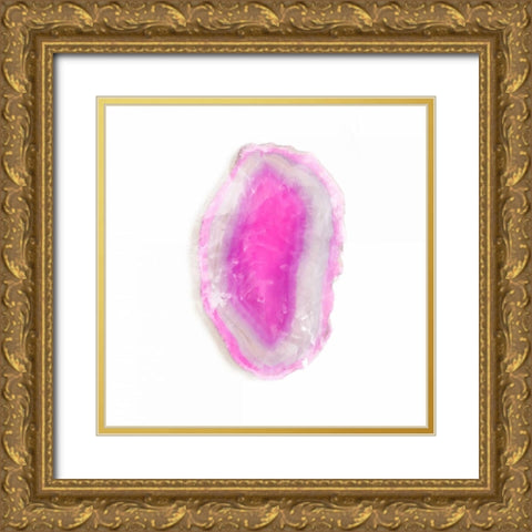 Water Color Agate Square II Gold Ornate Wood Framed Art Print with Double Matting by Bryant, Susan