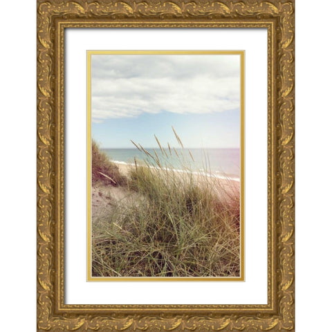 Beach Memories Gold Ornate Wood Framed Art Print with Double Matting by Gardner, Sarah