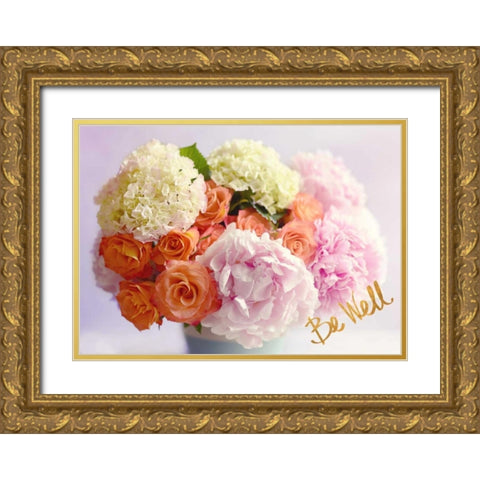 Be Well Gold Ornate Wood Framed Art Print with Double Matting by Gardner, Sarah