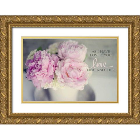 Love One Another Gold Ornate Wood Framed Art Print with Double Matting by Gardner, Sarah