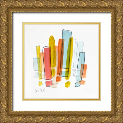 Exclamation I Gold Ornate Wood Framed Art Print with Double Matting by Loreth, Lanie