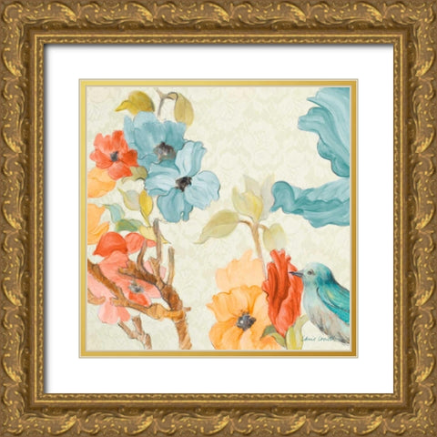 Tropical Grace Square I Gold Ornate Wood Framed Art Print with Double Matting by Loreth, Lanie