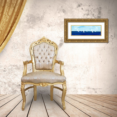 Windjammer Panel II Gold Ornate Wood Framed Art Print with Double Matting by DeRice, Julie