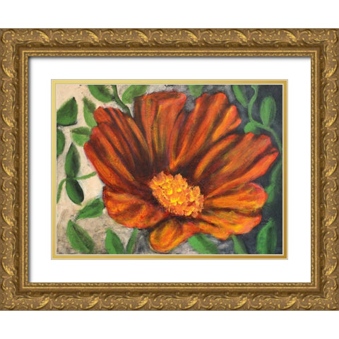 Simple Garden II Gold Ornate Wood Framed Art Print with Double Matting by Johnson, Walt