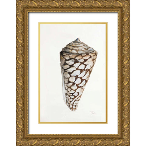 Modern Shell II Gold Ornate Wood Framed Art Print with Double Matting by Pinto, Patricia