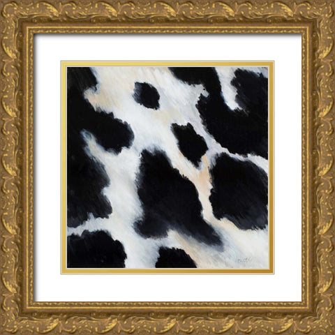 Cow Pattern I Gold Ornate Wood Framed Art Print with Double Matting by Loreth, Lanie