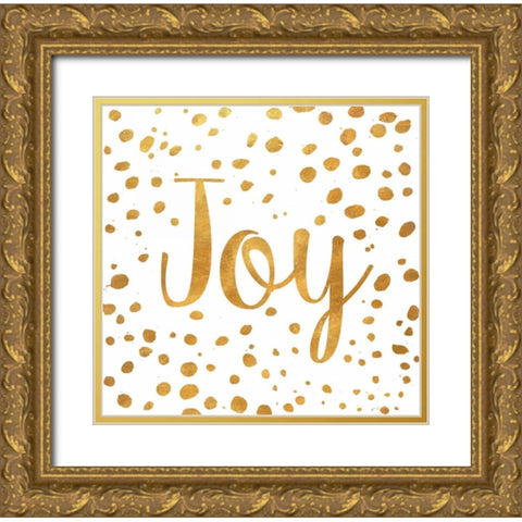 Spotted Gold I Gold Ornate Wood Framed Art Print with Double Matting by Pinto, Patricia