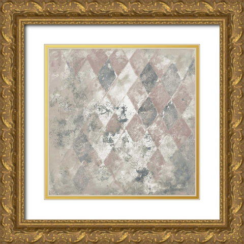 Peaceful Harlequin I Gold Ornate Wood Framed Art Print with Double Matting by Pinto, Patricia
