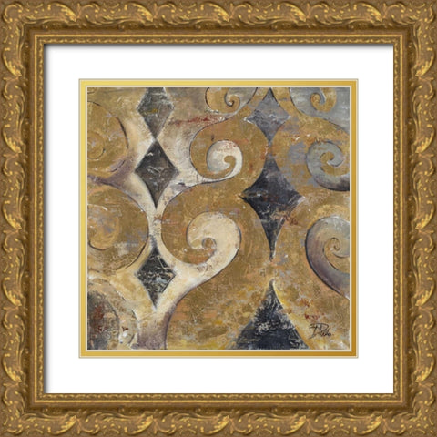 The Golden Ornaments Gold Ornate Wood Framed Art Print with Double Matting by Pinto, Patricia