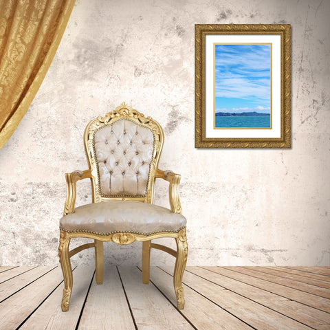 Sky and Water Gold Ornate Wood Framed Art Print with Double Matting by Coppel, Anna