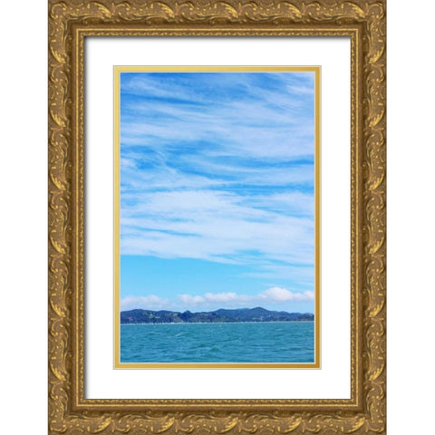 Sky and Water Gold Ornate Wood Framed Art Print with Double Matting by Coppel, Anna