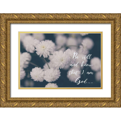 Be Still Gold Ornate Wood Framed Art Print with Double Matting by Coppel, Anna