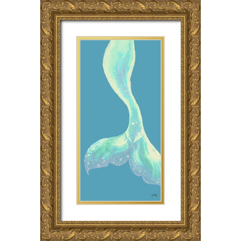 Vibrant Tail Gold Ornate Wood Framed Art Print with Double Matting by Medley, Elizabeth