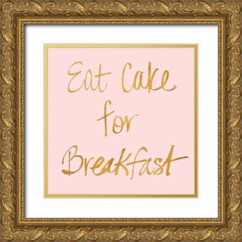 Eat Dessert First II Gold Ornate Wood Framed Art Print with Double Matting by SD Graphics Studio