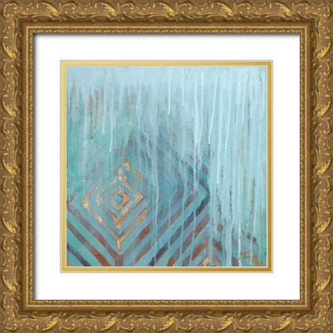 Lluvia Gold Ornate Wood Framed Art Print with Double Matting by Pinto, Patricia