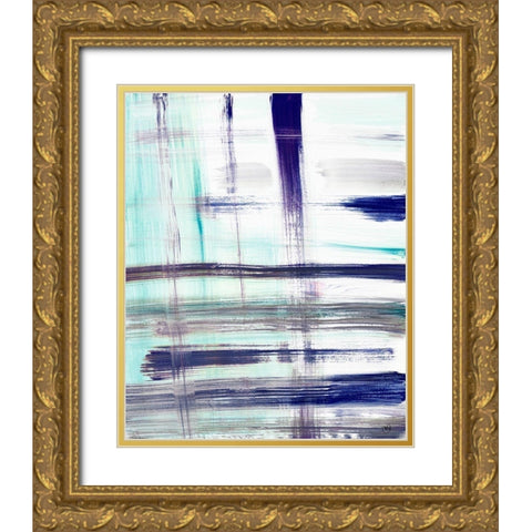 Stroke Pop Gold Ornate Wood Framed Art Print with Double Matting by Papa, Kat