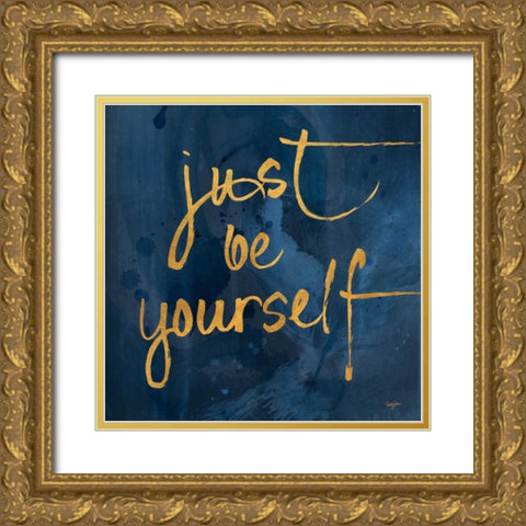 Brave Yourself I Gold Ornate Wood Framed Art Print with Double Matting by James, Nola