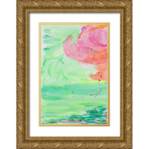 Contempo II Gold Ornate Wood Framed Art Print with Double Matting by Papa, Kat