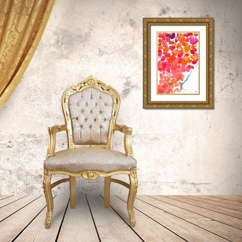 Dot Garden II Gold Ornate Wood Framed Art Print with Double Matting by Papa, Kat