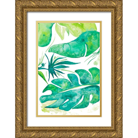 Plant Party II Gold Ornate Wood Framed Art Print with Double Matting by Papa, Kat